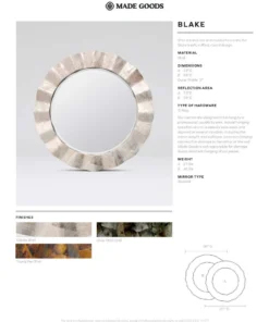 Made Goods New Arrivals Blake Mirror Young Pen Shell