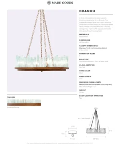 Made Goods Brando Chandelier 12 Made Goods Brando Chandelier