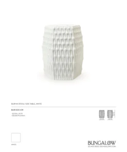 Bungalow 5 Burma Stool Or Side Table White 11 Bungalow 5 Burma Stool Or Side Table White