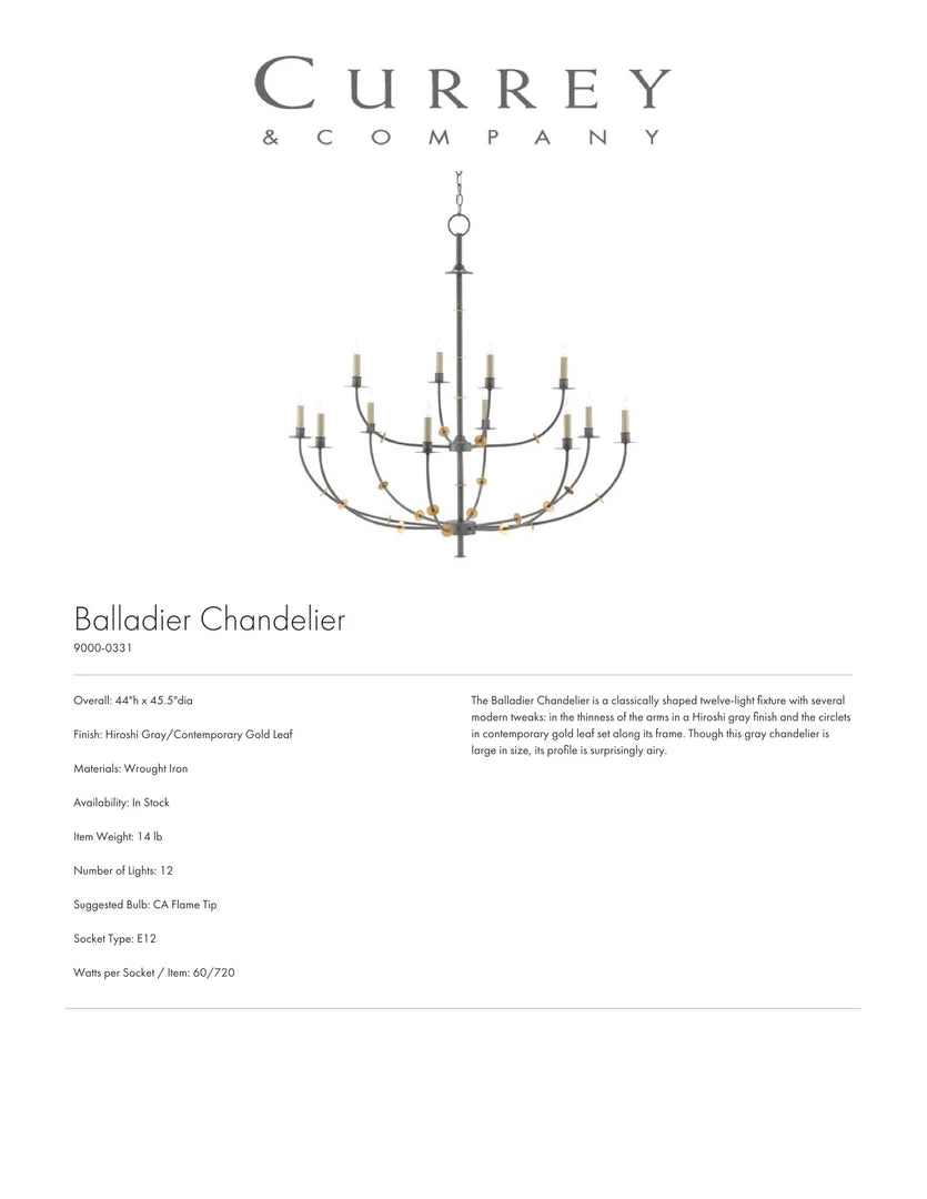 Currey And Company New Arrivals Balladier Chandelier 5 Currey And Company New Arrivals Balladier Chandelier