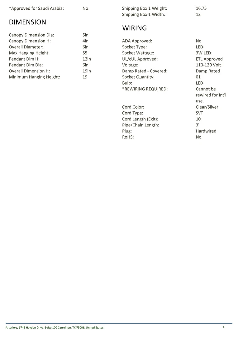 Arteriors Home Berkley Pendant 12 Arteriors Home Berkley Pendant