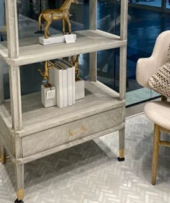 Bungalow 5 Bertram Etagere Grey Cerused Oak New Arrivals