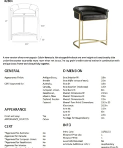 Arteriors Home Calvin Counter Stool Brindle And Brass