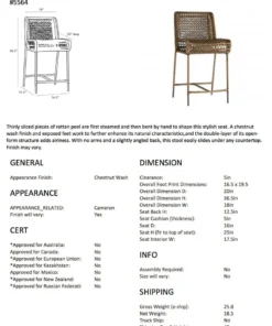 Arteriors Home Cameron Counter Stool