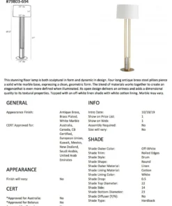 Arteriors Home Candice Floor Lamp New Arrivals