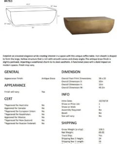 Arteriors Home New Arrivals Caroline Coffee Table 16 Arteriors Home New Arrivals Caroline Coffee Table