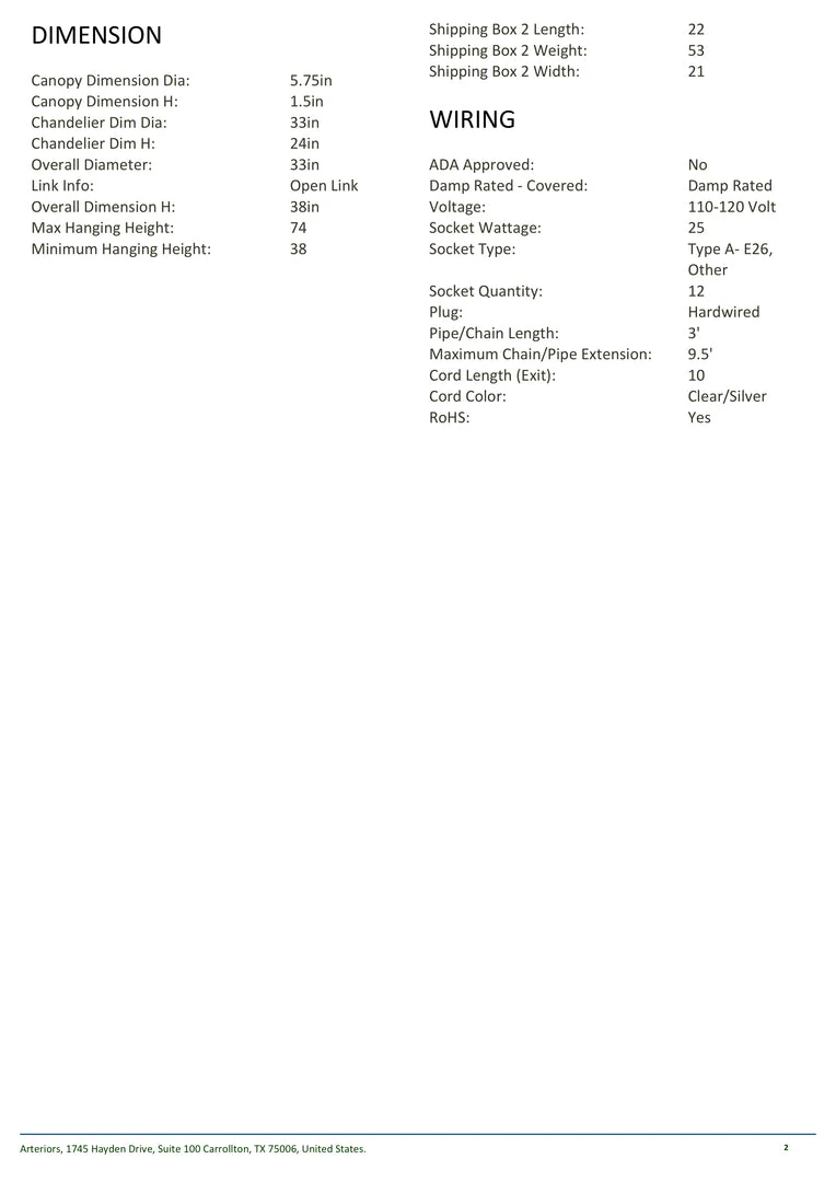 Arteriors Home Chappellet Chandelier 8 Arteriors Home Chappellet Chandelier