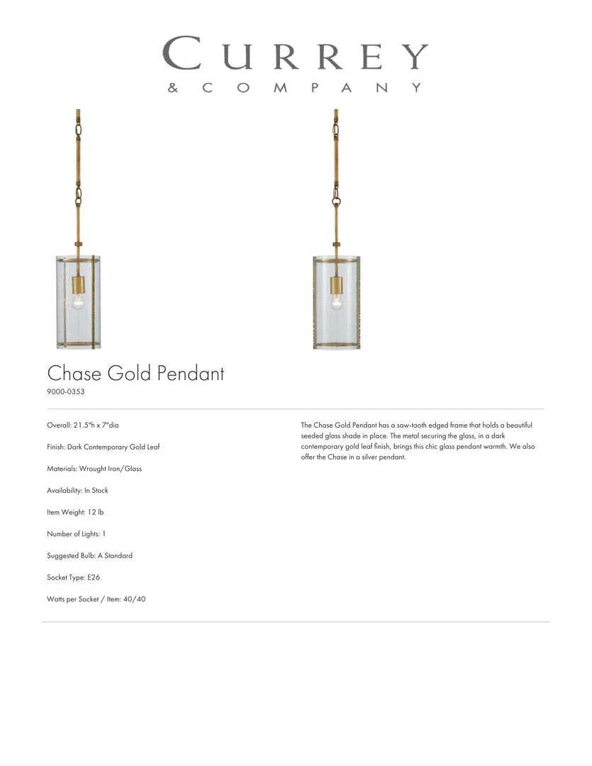 Currey And Company Chase Pendant Gold New Arrivals 6 Currey And Company Chase Pendant Gold New Arrivals