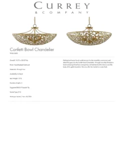 Currey And Company New Arrivals Confetti Bowl Chandelier 9 Currey And Company New Arrivals Confetti Bowl Chandelier