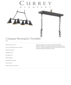 Currey And Company Culpepper Rectangular Chandelier