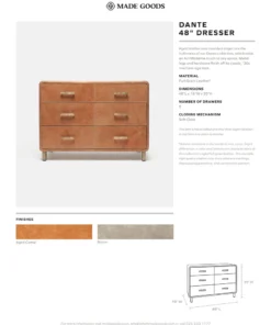 Made Goods Dante 48" Dresser Camel 11 Made Goods Dante 48