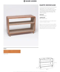 Made Goods Dante Bookcase Camel New Arrivals 11 Made Goods Dante Bookcase Camel New Arrivals
