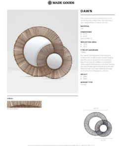 Made Goods New Arrivals Dawn Mirror Antique Brass Large