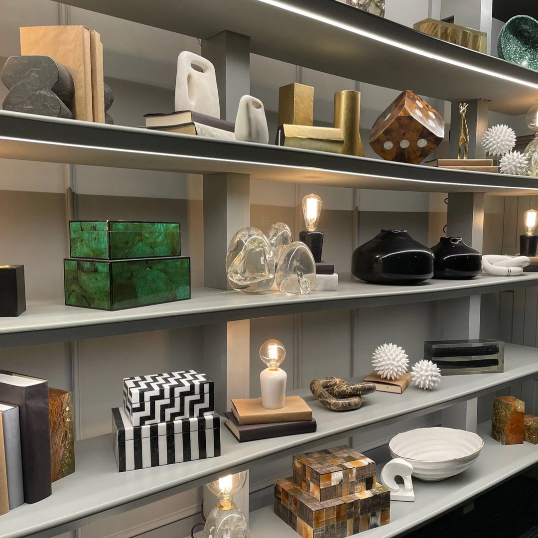 Made Goods Grazia Bookshelf Lamp White Marble Set Of Two 4 Made Goods Grazia Bookshelf Lamp White Marble Set Of Two