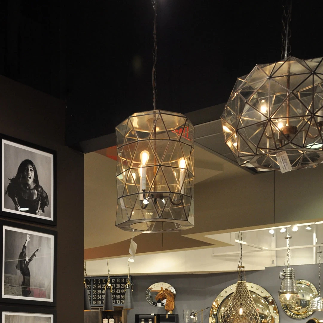 Worlds Away New Arrivals Moderna Lantern Faceted Glass 4 Worlds Away New Arrivals Moderna Lantern Faceted Glass