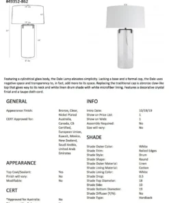 Arteriors Home New Arrivals Dale Lamp Clear And Black