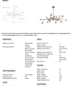 Arteriors Home Dallas Medium Chandelier Brown Nickel 10 Arteriors Home Dallas Medium Chandelier Brown Nickel