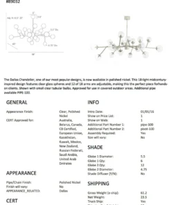 Arteriors Home Dallas Medium Chandelier Polished Nickel