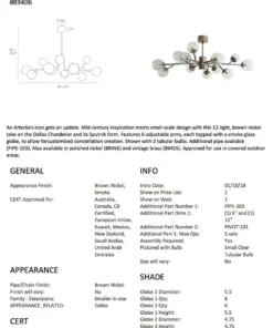 Arteriors Home New Arrivals Dallas Small Chandelier Brown Nickel