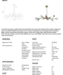 Arteriors Home New Arrivals Dallas Small Chandelier Vintage Brass 14 Arteriors Home New Arrivals Dallas Small Chandelier Vintage Brass