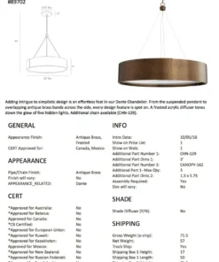 Arteriors Home New Arrivals Dante Large Chandelier Brass