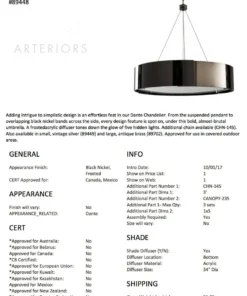 Arteriors Home Dante Medium Chandelier Black Nickel New Arrivals