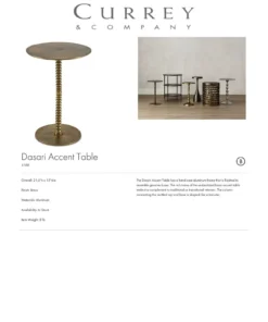 Currey And Company Dasari Accent Table New Arrivals