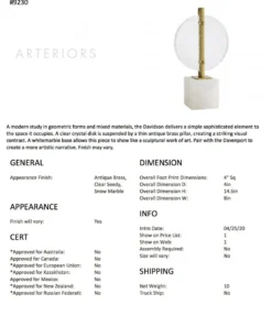 Arteriors Home Davidson Sculpture New Arrivals