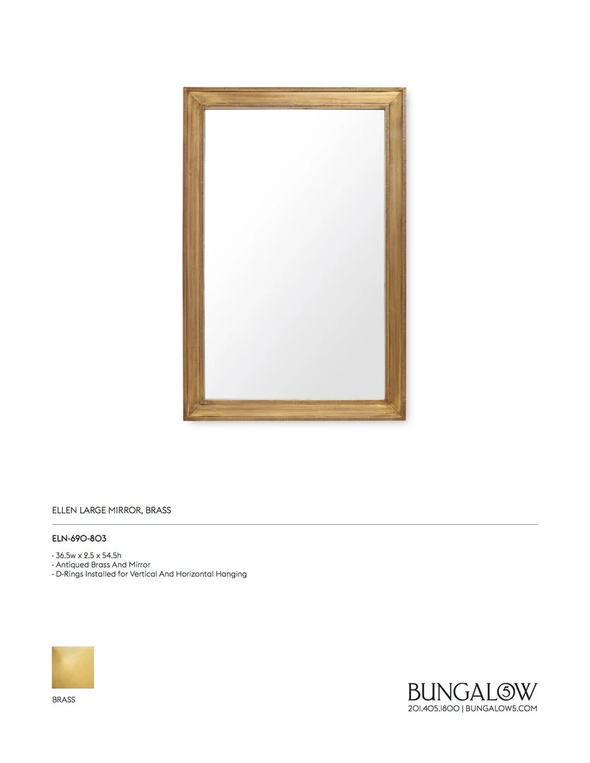 Bungalow 5 New Arrivals Ellen Mirror Brass Large 9 Bungalow 5 New Arrivals Ellen Mirror Brass Large