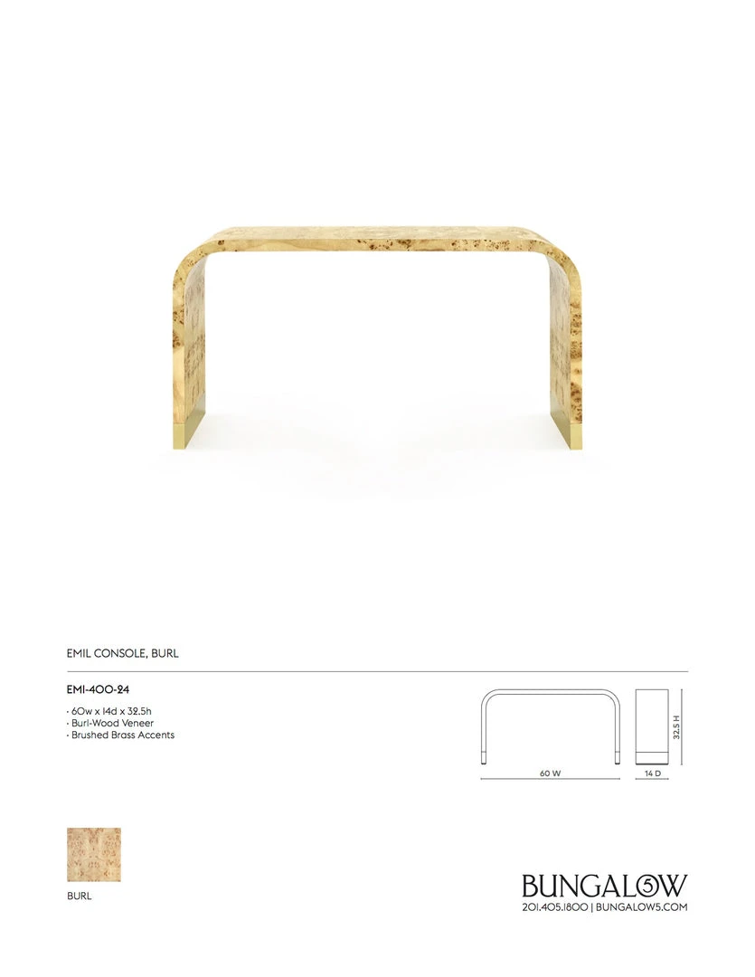 Bungalow 5 Emil Console Burl New Arrivals 11 Bungalow 5 Emil Console Burl New Arrivals