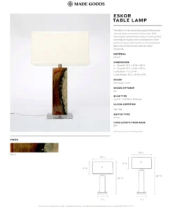 Made Goods Eskor Table Lamp Small New Arrivals