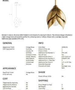 Arteriors Home Edith Pendant