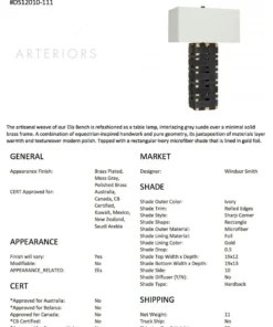 Arteriors Home Elis Table Lamp Moss Gray