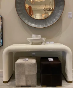 Made Goods Hudson Console Pristine Faux Woven Rattan New Arrivals