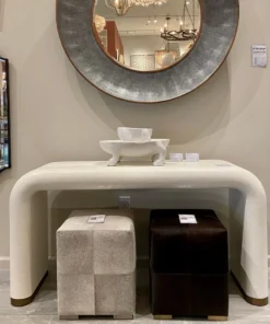 Made Goods Essex Stool Dark Brown Hair On Hide Leather