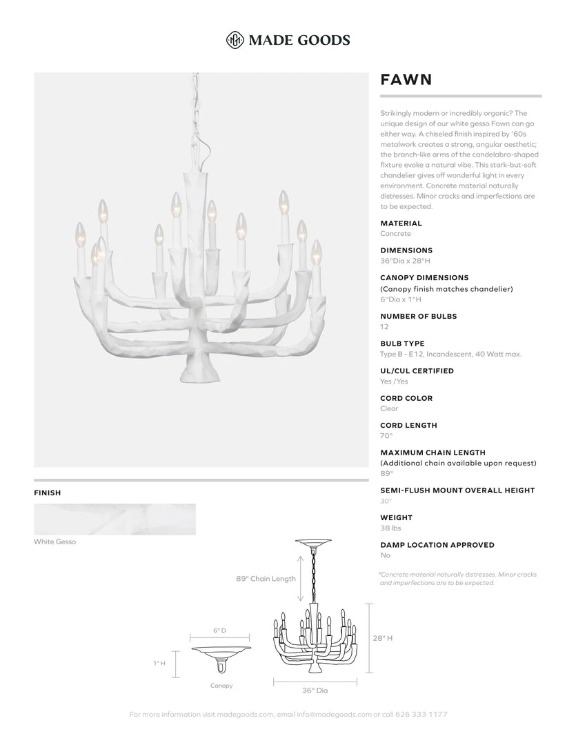 Made Goods New Arrivals Fawn Chandelier 9 Made Goods New Arrivals Fawn Chandelier