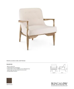 Bungalow 5 New Arrivals Frans Lounge Chair Driftwood