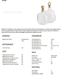 Arteriors Home Frances Decanters Set Of Two New Arrivals