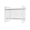 Worlds Away Gaines Nickel And Lucite Magazine Rack