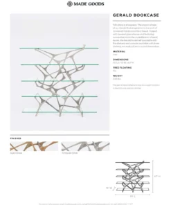 Made Goods New Arrivals Gerald Bookcase Antiqued Silver