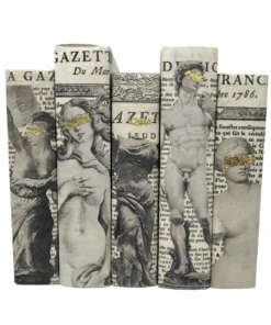 E Lawrence New Arrivals Gold Redaction Off White Book Set Of 5