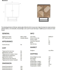 Arteriors Home Gatsby Cocktail Cabinet 14 Arteriors Home Gatsby Cocktail Cabinet