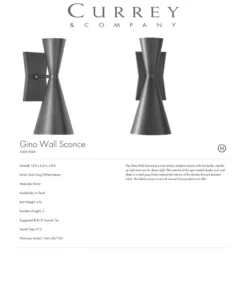 Currey And Company Gino Wall Sconce