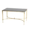 Global Views French Square Leg Cocktail Table Brass And Black Granite New Arrivals