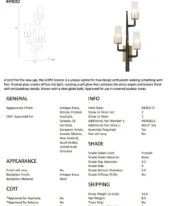 Arteriors Home Griffin Sconce