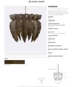 Made Goods Harper Chandelier