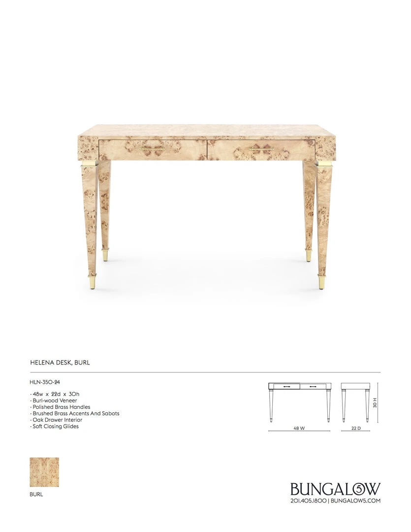 Bungalow 5 Helena Desk Burl New Arrivals 15 Bungalow 5 Helena Desk Burl New Arrivals