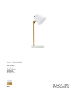 Bungalow 5 New Arrivals Hornet Table Lamp Brass