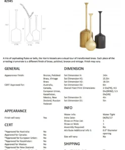 Arteriors Home Harris Vessels Set Of 3 19 Arteriors Home Harris Vessels Set Of 3