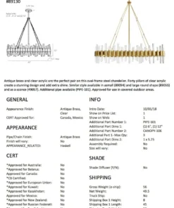 Arteriors Home Haskell Oval Chandelier 18 Arteriors Home Haskell Oval Chandelier